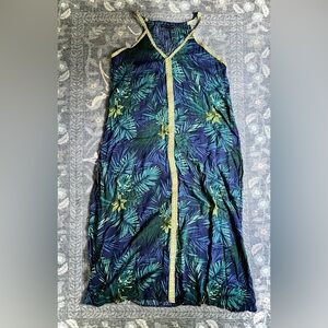 America & Beyond Tropical Green Maxi Dress beach cover up